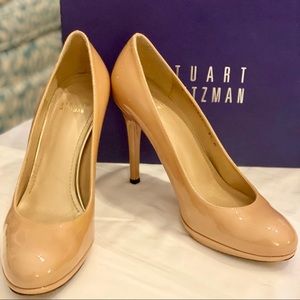 Stuart Weitzman Platswoon Nude Patent Leather